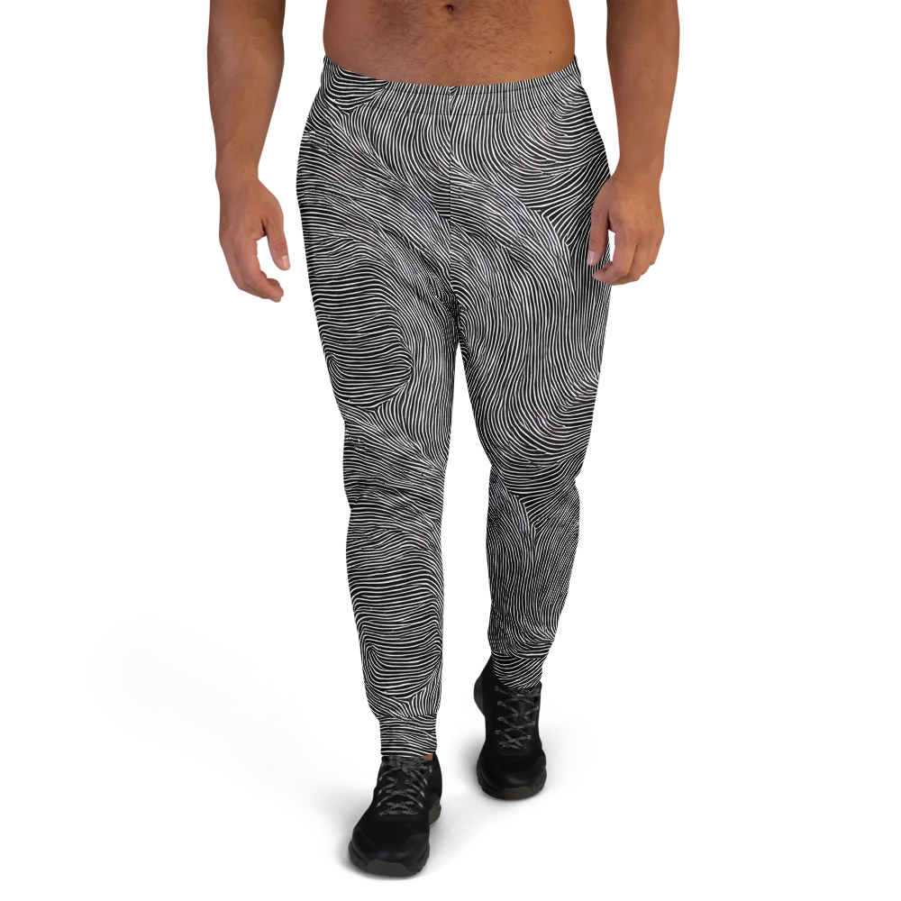 Ink Ripple on Men's Joggers — Front