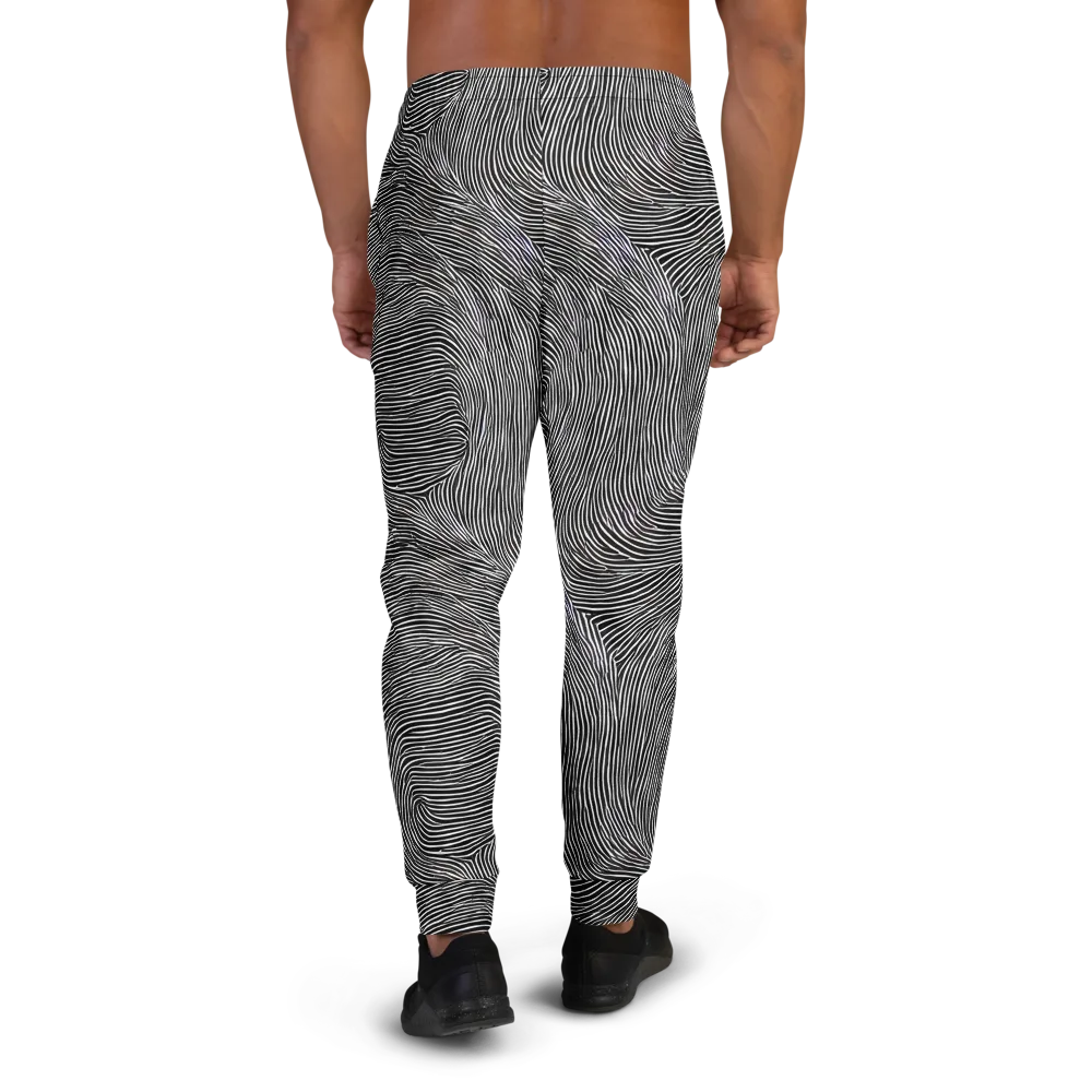Ink Ripple on Men's Joggers — Back