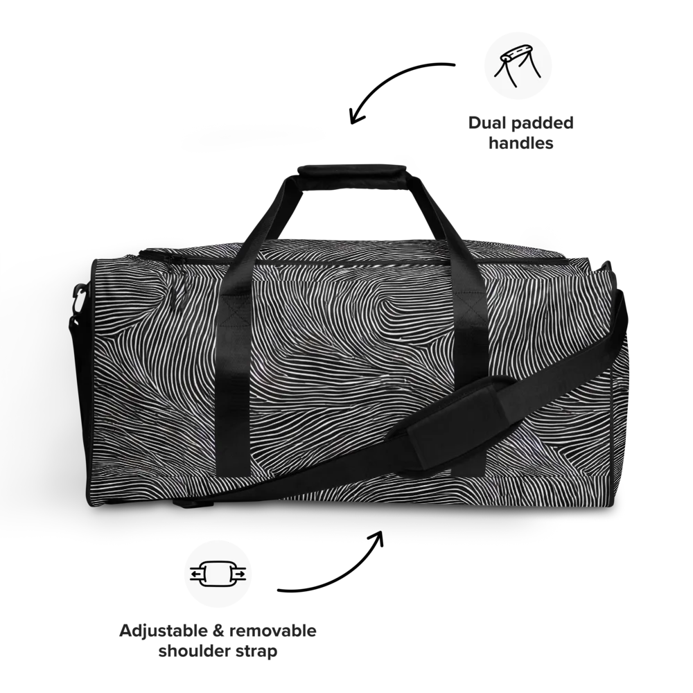Ink Ripple on Duffle Bag — Front