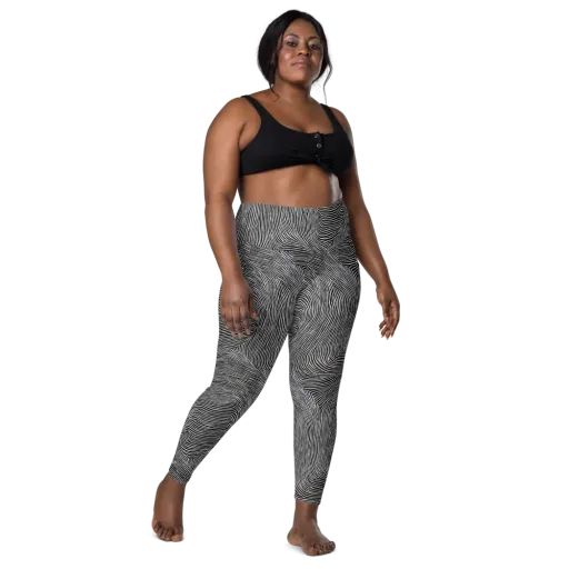 Ink Ripple on a Leggings with Pockets