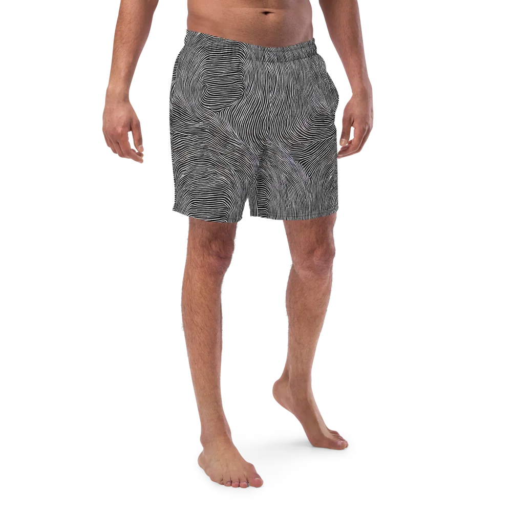 Ink Ripple on Swim Trunks — Front