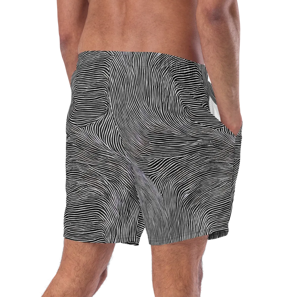 Ink Ripple on Swim Trunks — Right Back