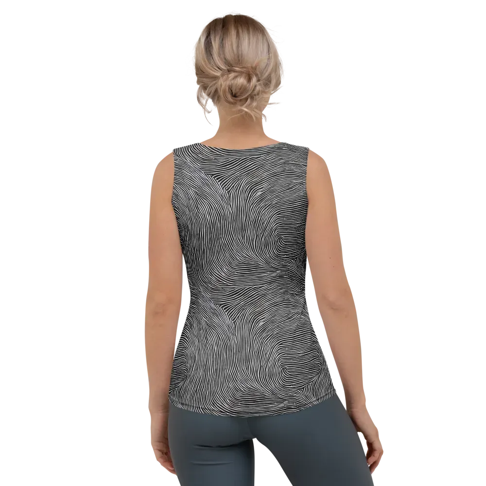 Ink Ripple on Women's Tank Top — Back