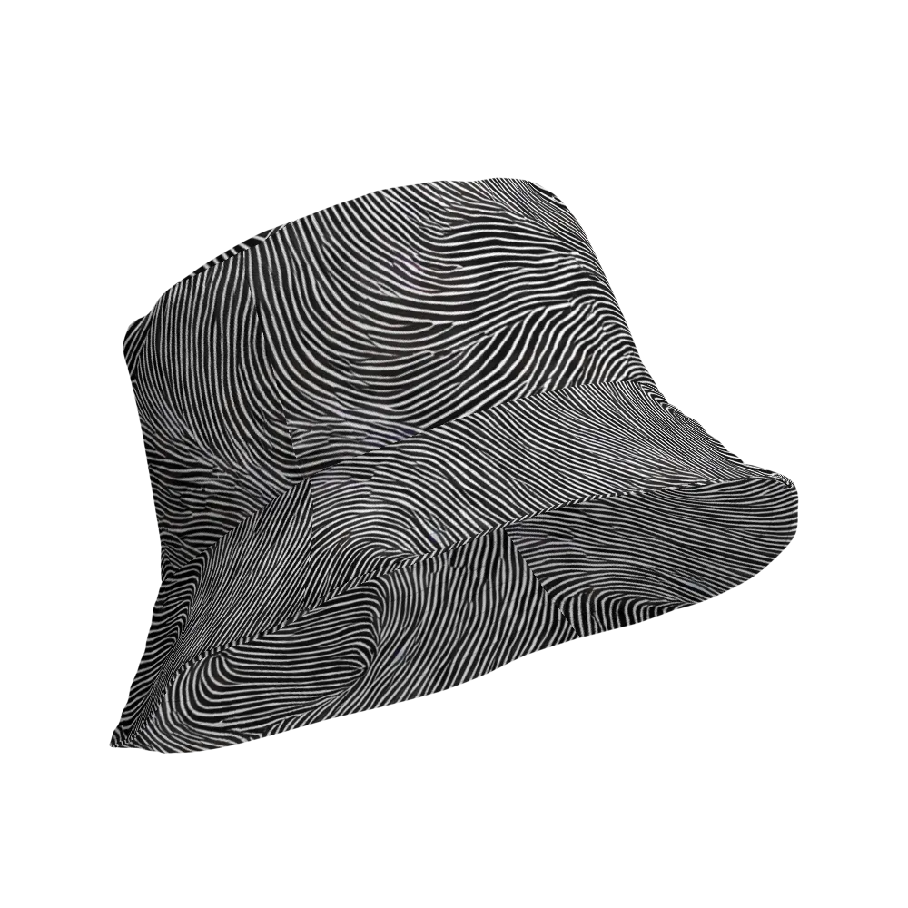 Ink Ripple on Reversible Bucket Hat — Product details Outside