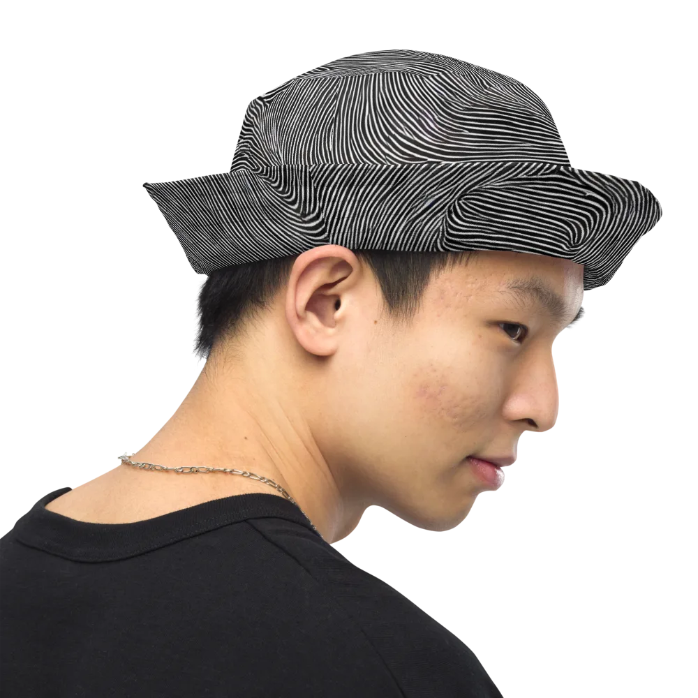 Ink Ripple on Reversible Bucket Hat — Right Outside