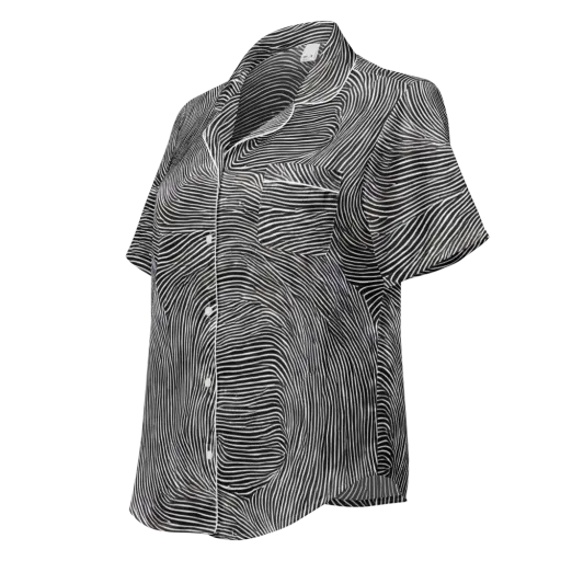 Ink Ripple on a Women's Short Sleeve Pajama Top