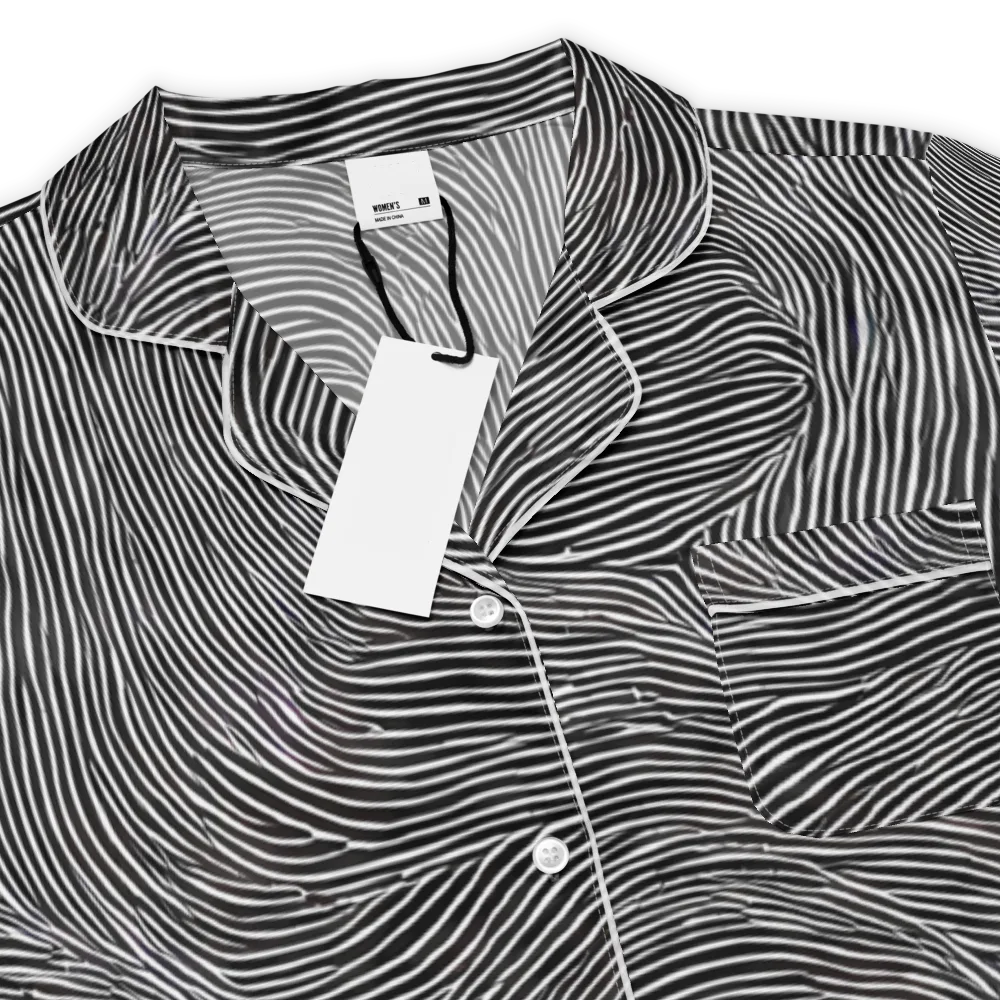 Ink Ripple on Women's Short Sleeve Pajama Top — Product details