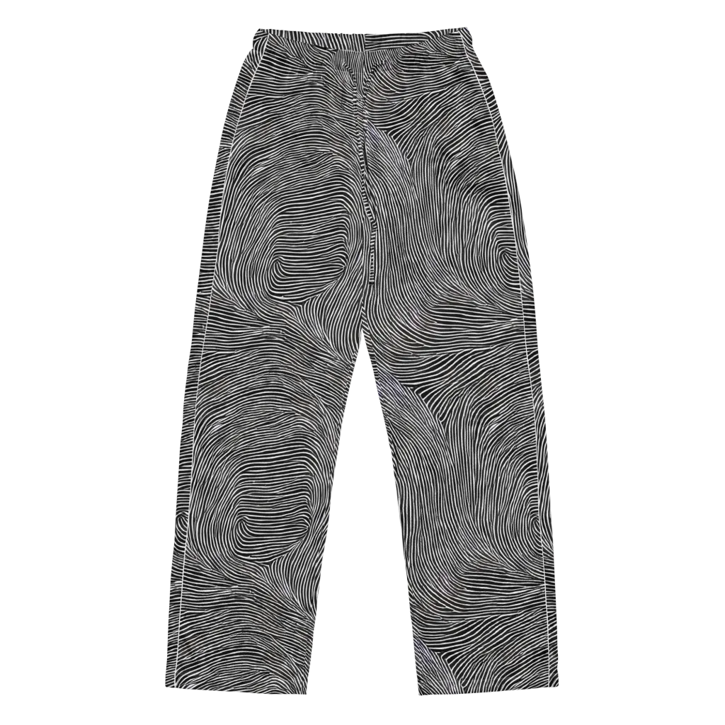 Ink Ripple on Women's Pajama Pants — Front