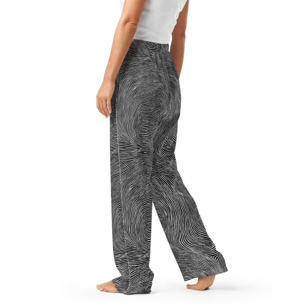 Ink Ripple on Women's Pajama Pants — Left