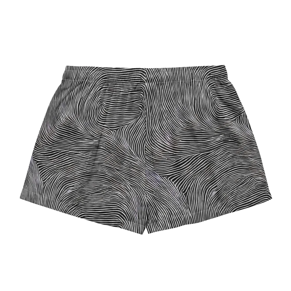 Ink Ripple on Women's Pajama Shorts — Back