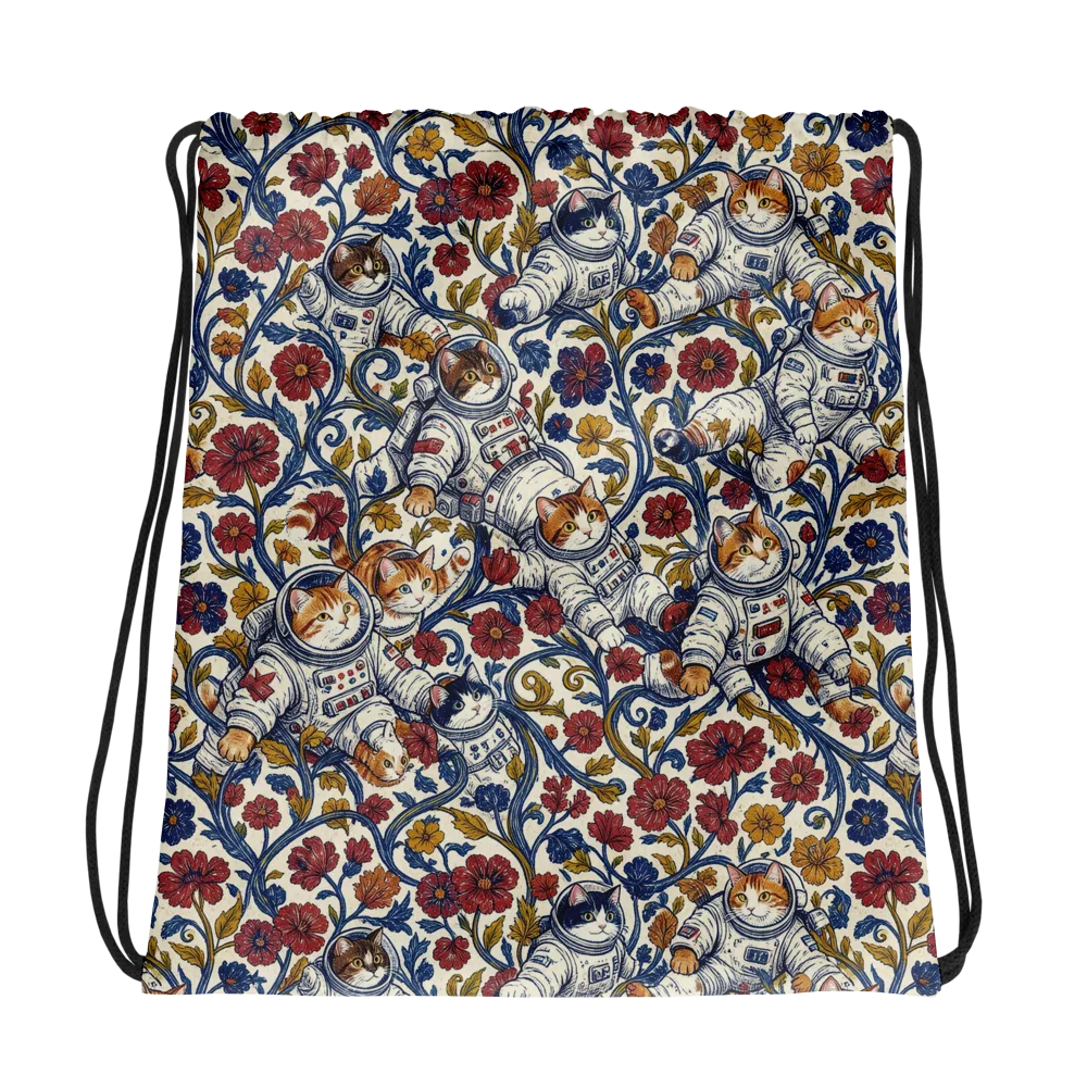 Cosmic Cat Garden on Drawstring Bag — Photo