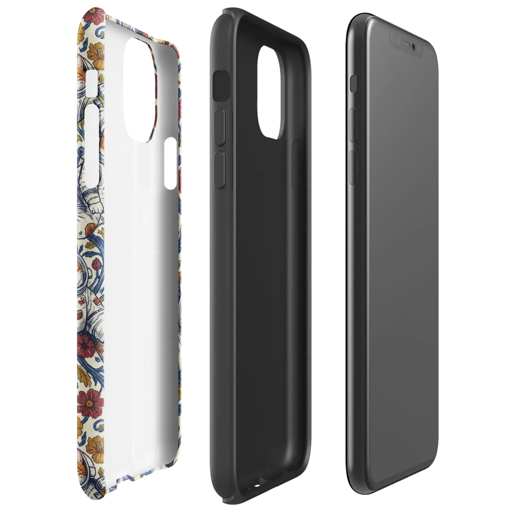 Cosmic Cat Garden on Tough Case for iPhone® — Right