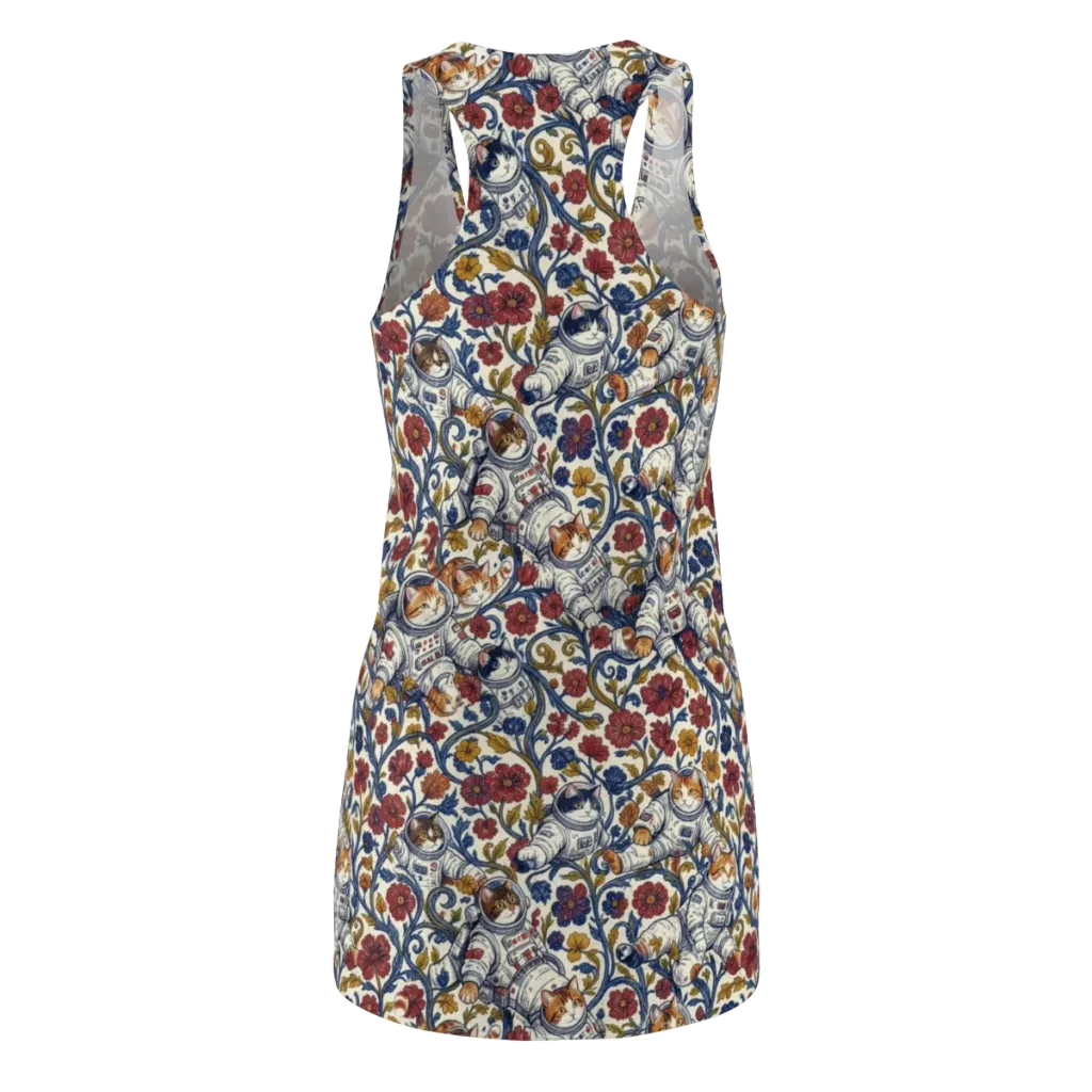 Cosmic Cat Garden on Racerback Dress — Back
