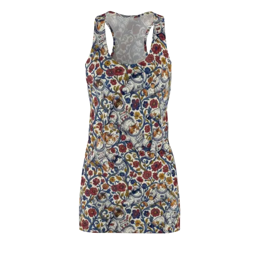 Cosmic Cat Garden on a Racerback Dress