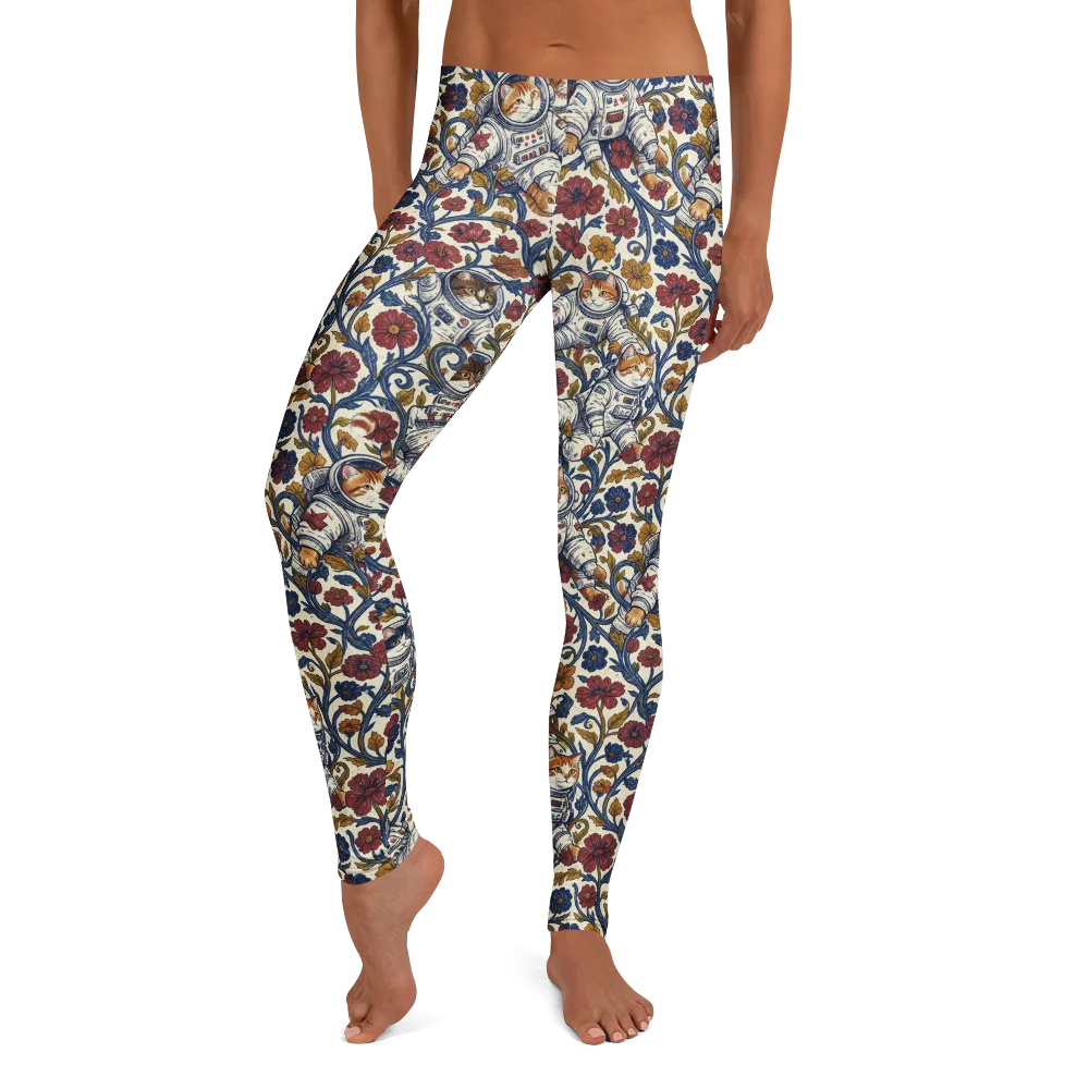 Cosmic Cat Garden on Leggings — Front