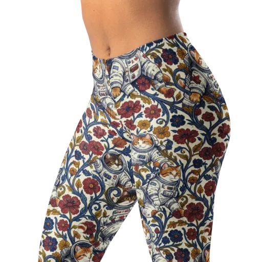 Cosmic Cat Garden on a Leggings