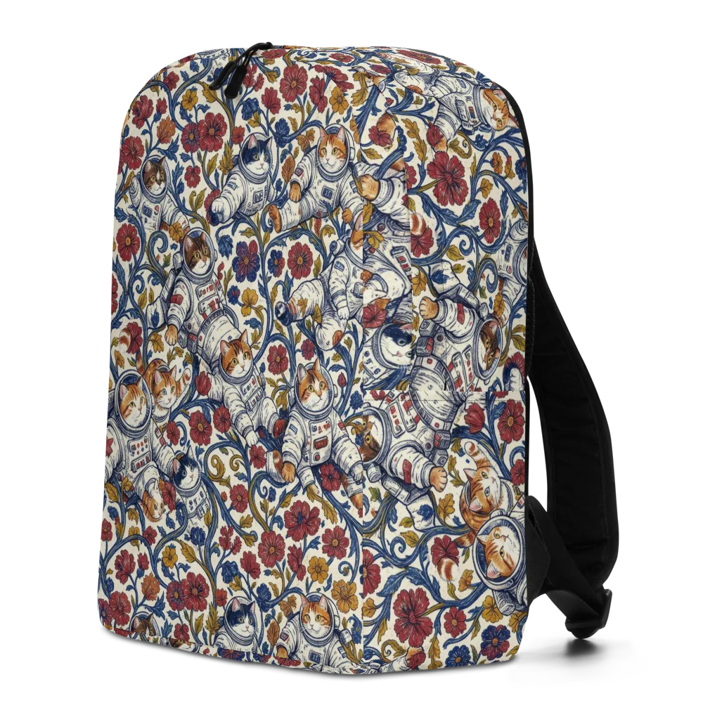 Cosmic Cat Garden on Minimalist Backpack — Left
