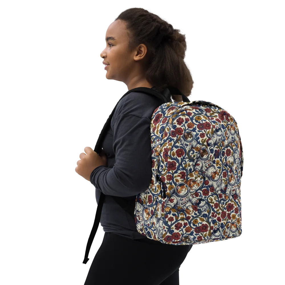 Cosmic Cat Garden on Minimalist Backpack — Right Front