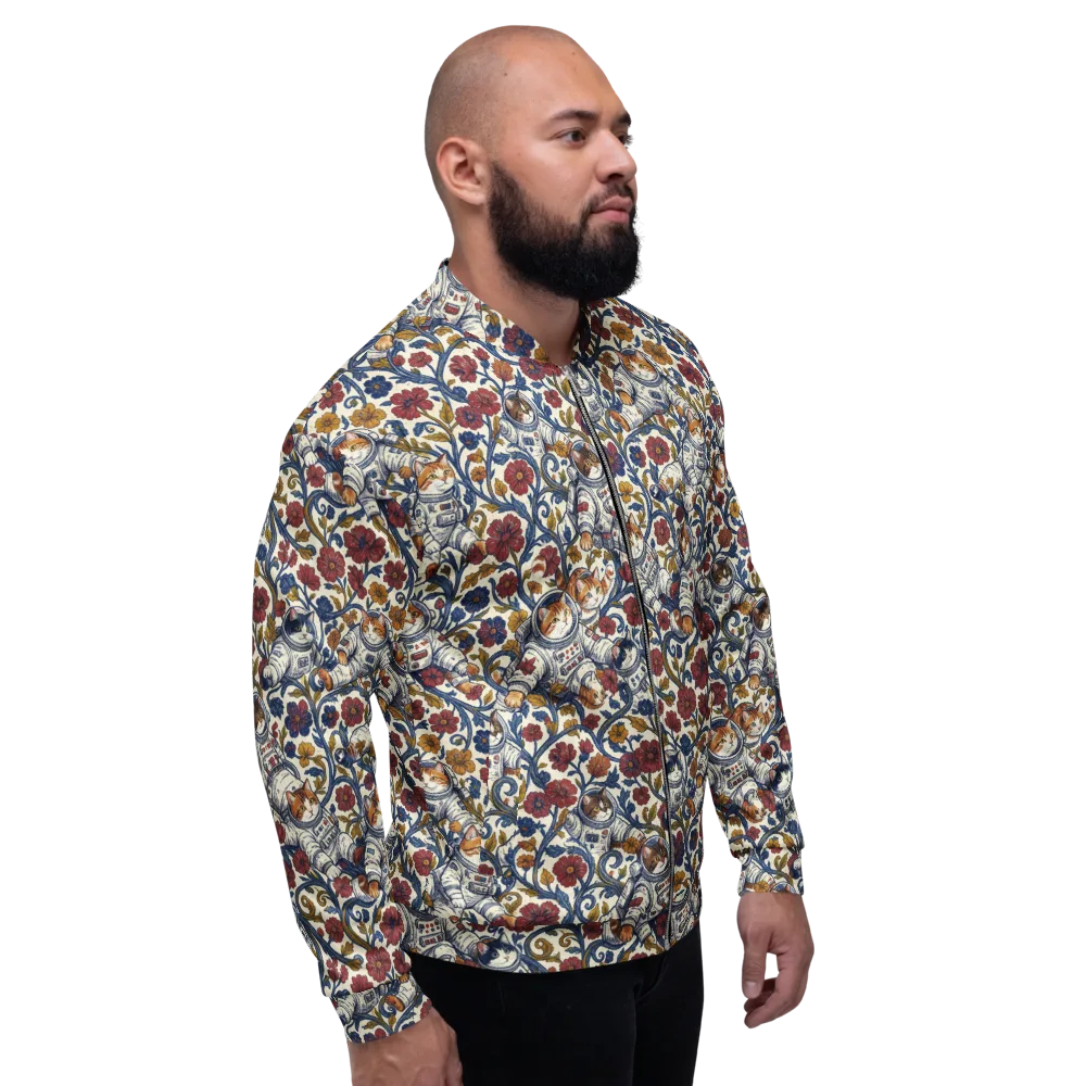 Cosmic Cat Garden on Bomber Jacket — Right