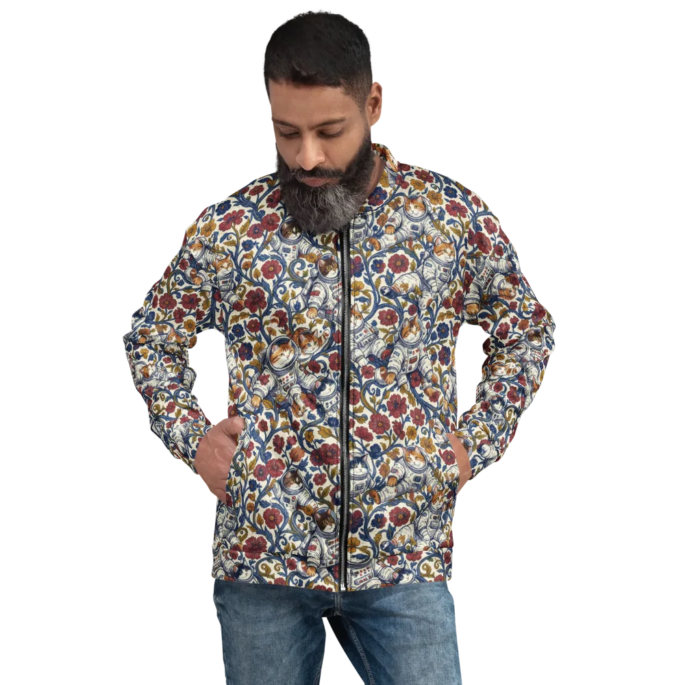 Cosmic Cat Garden on Bomber Jacket — Front
