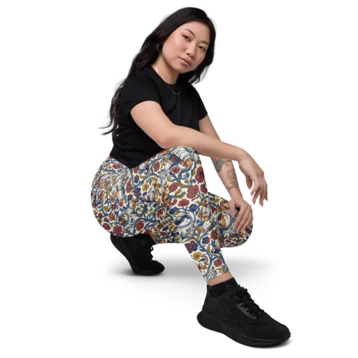 Cosmic Cat Garden on a Leggings with Pockets