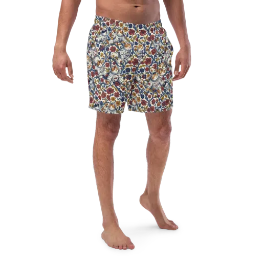 Cosmic Cat Garden on a Swim Trunks