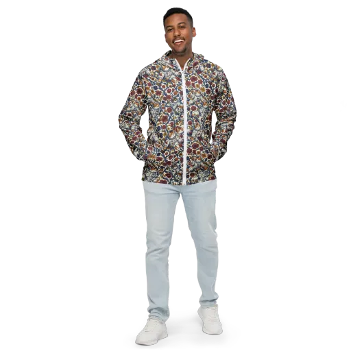 Cosmic Cat Garden on a Men's Windbreaker