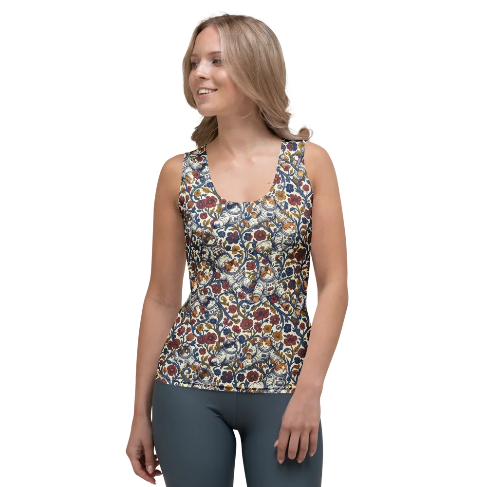 Cosmic Cat Garden on Women's Tank Top — Front