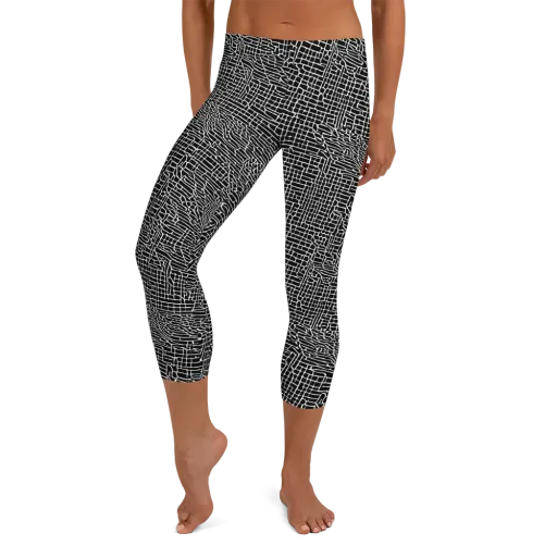 Ink Weave on a Capri Leggings