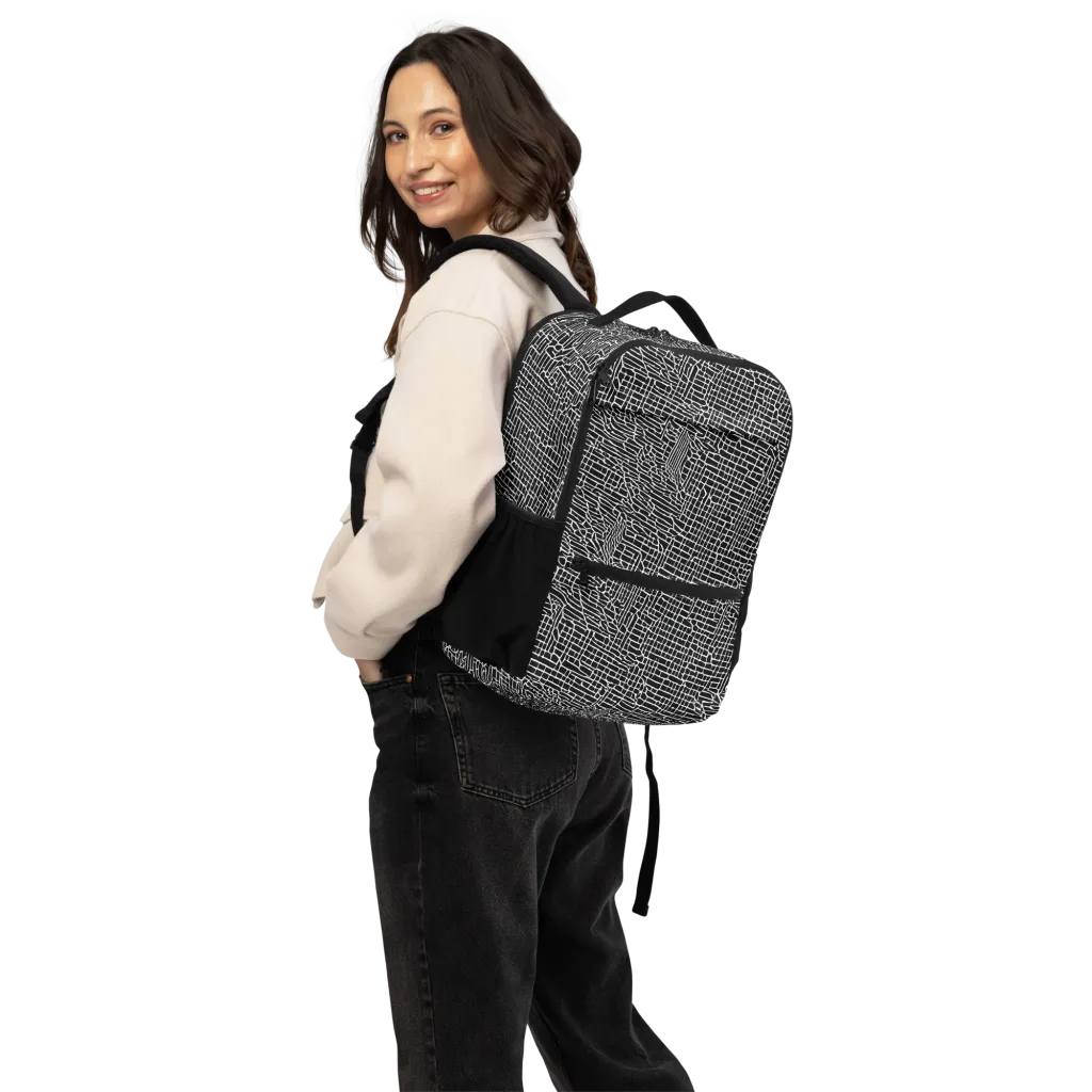 Ink Weave on Utility Backpack — Back