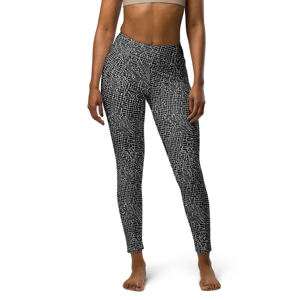 Ink Weave on Yoga Leggings — Front