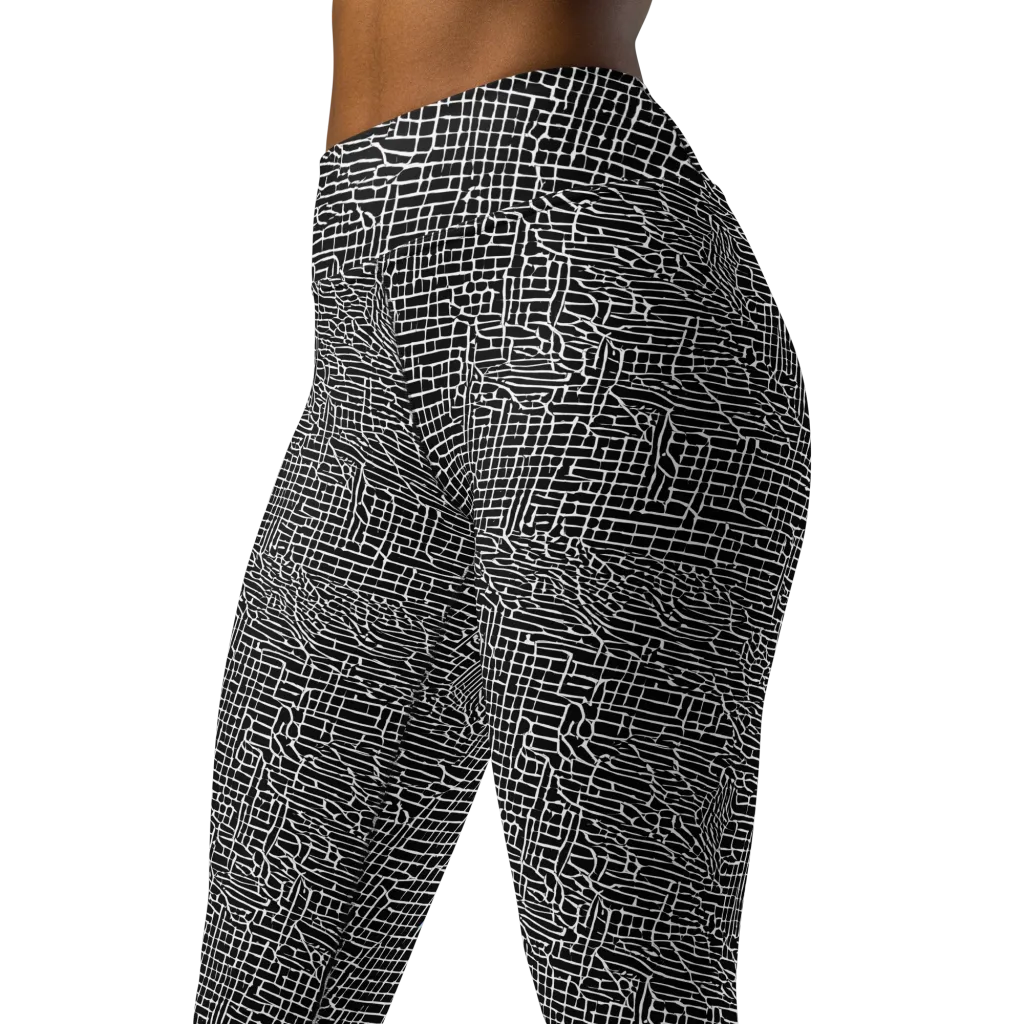 Ink Weave on Yoga Leggings — Left Front