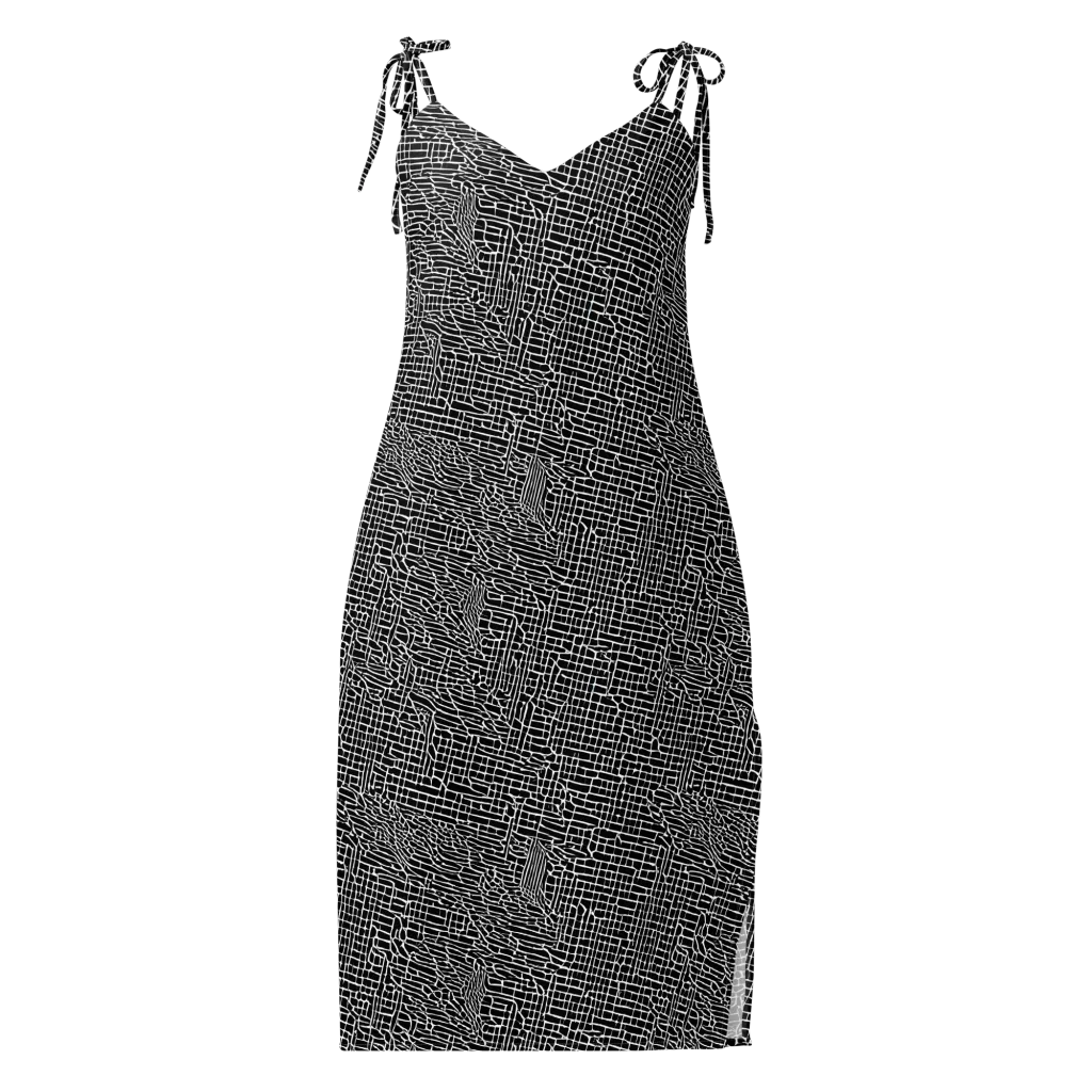 Ink Weave on Slip Dress — Front