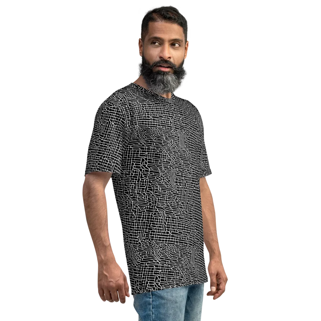 Ink Weave on Men's Crew Neck T-Shirt — Right