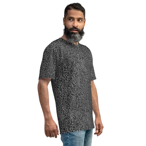 Ink Weave on a Men's Crew Neck T-Shirt