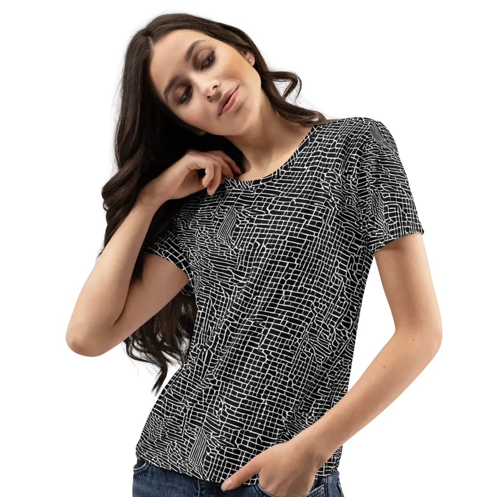 Ink Weave on Women's Crew Neck T-Shirt — Left Front