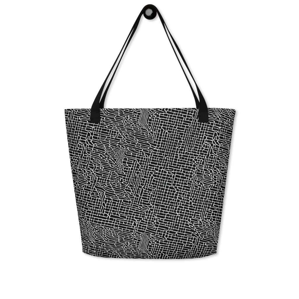 Ink Weave on Large Tote Bag W/ Pocket — Front
