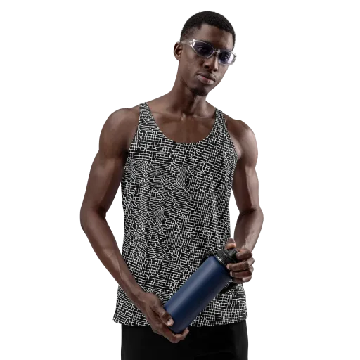 Ink Weave on a Men's Tank Top