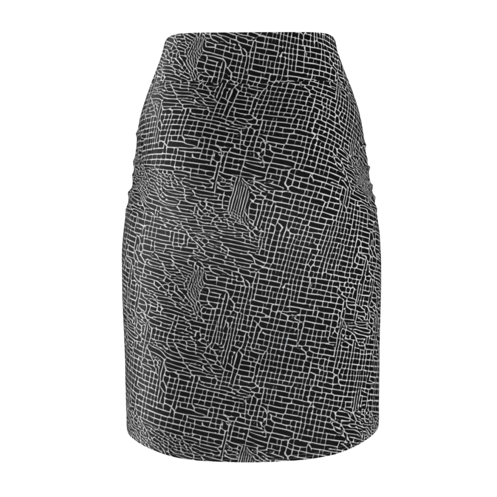 Ink Weave on Pencil Skirt — Back