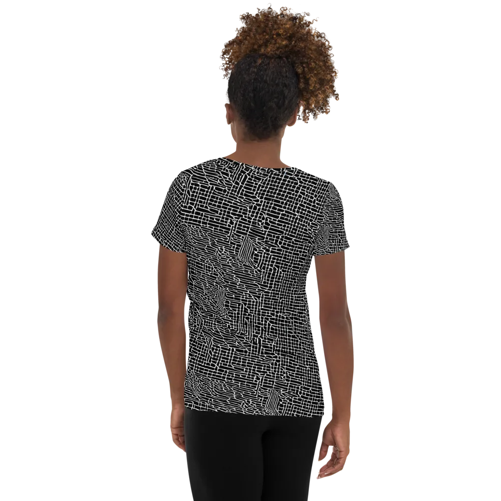 Ink Weave on Women's Athletic T-Shirt — Back