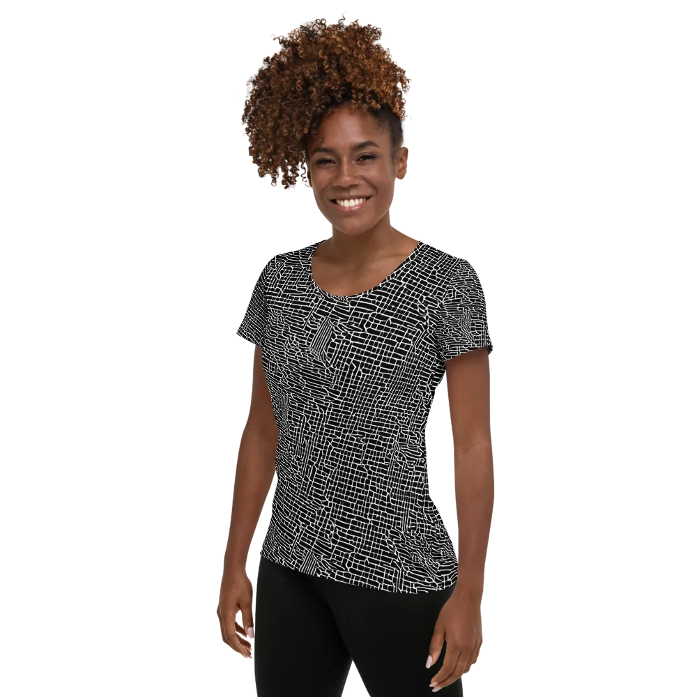 Ink Weave on Women's Athletic T-Shirt — Left