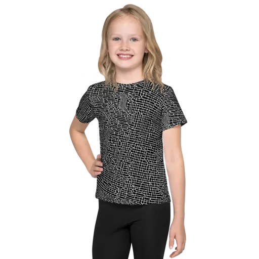 Ink Weave on a Kids Crew Neck T-Shirt