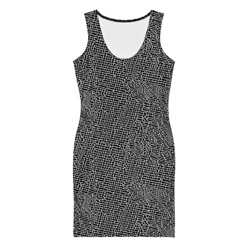 Ink Weave on Bodycon Dress — Front