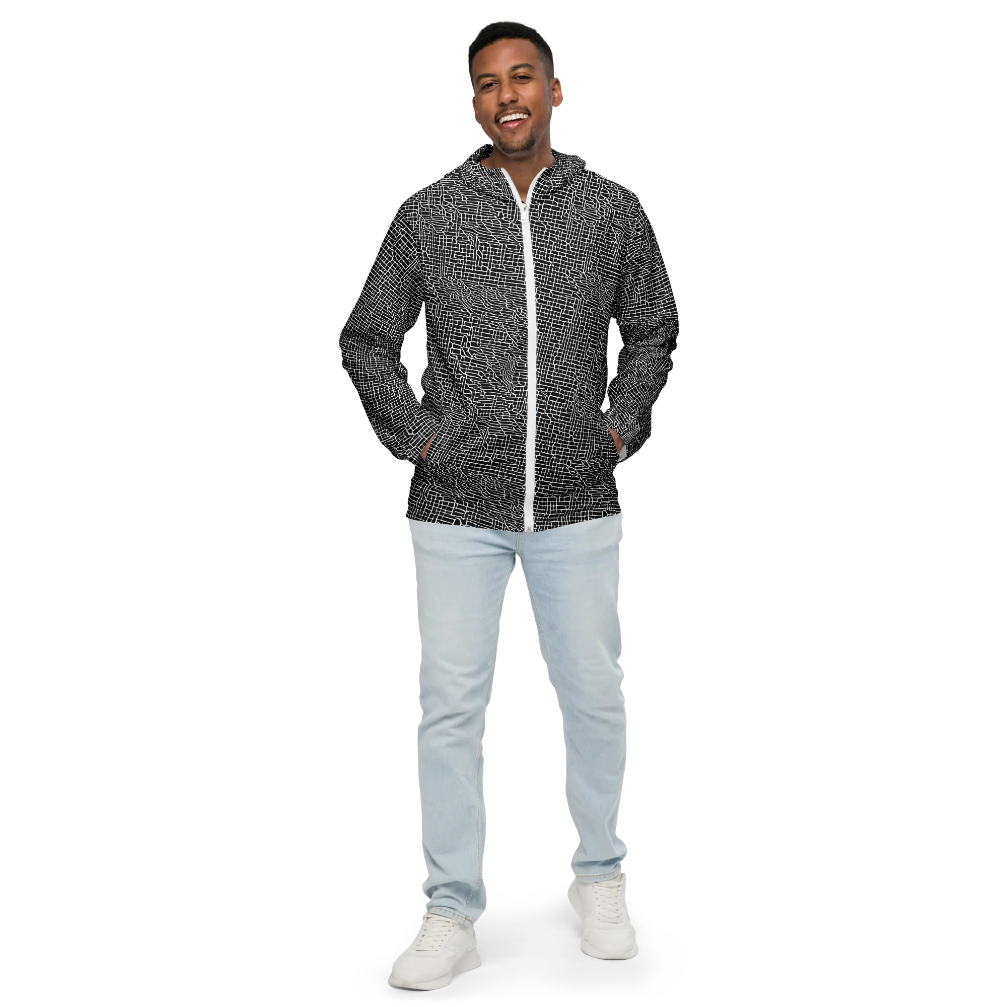 Ink Weave on Men's Windbreaker — Front