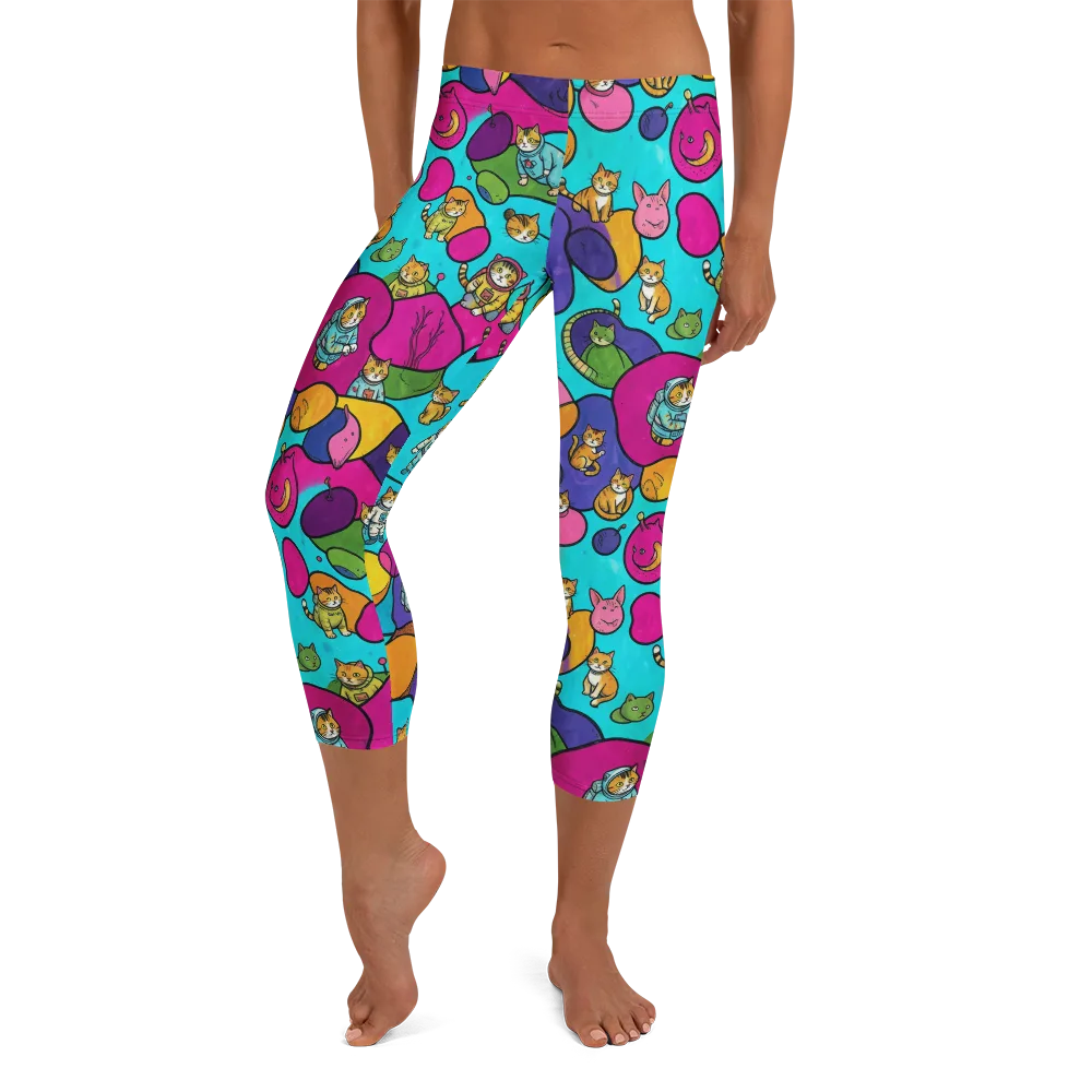 Starship Whiskers on Capri Leggings — Front