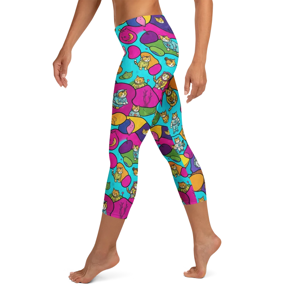 Starship Whiskers on Capri Leggings — Left