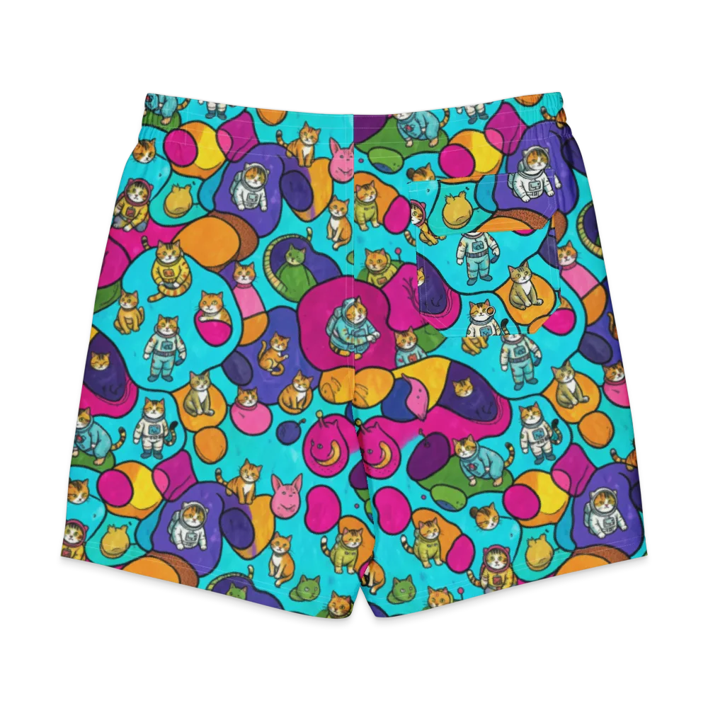 Starship Whiskers on Men's Board Shorts — Back