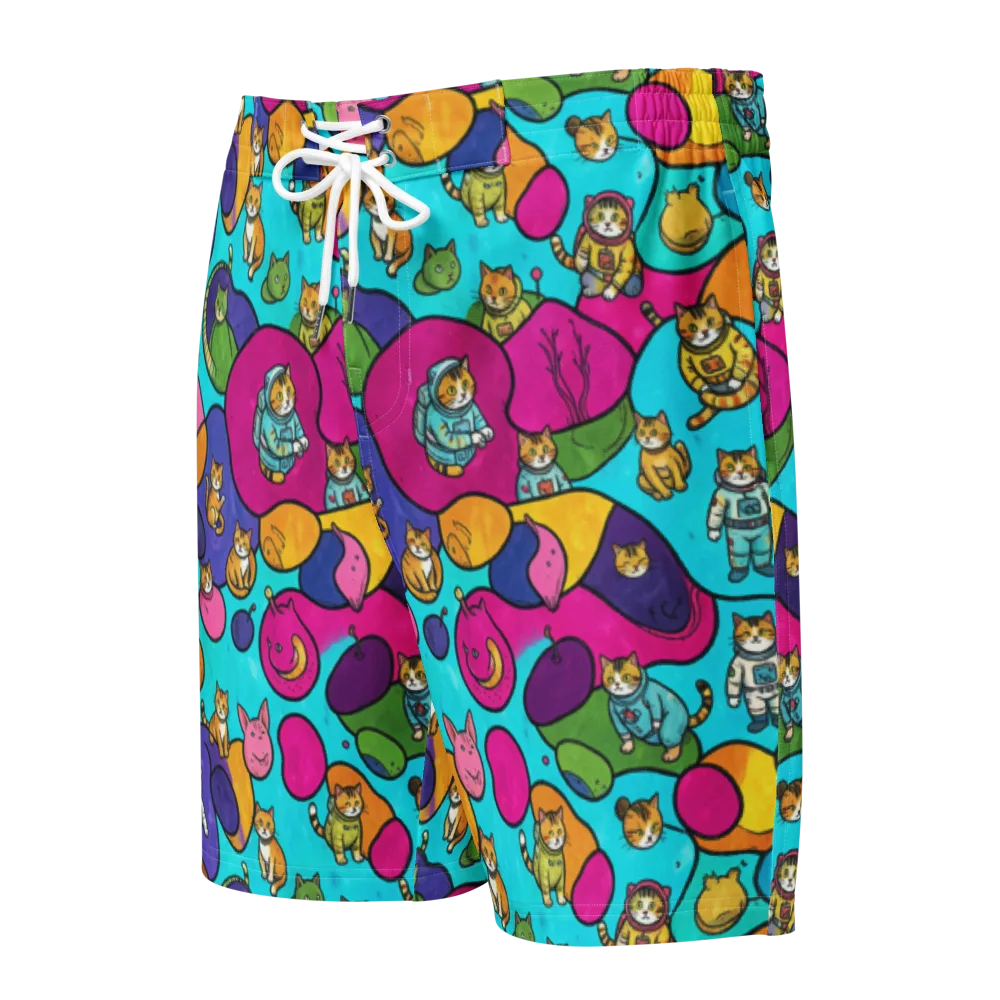 Starship Whiskers on Men's Board Shorts — Front