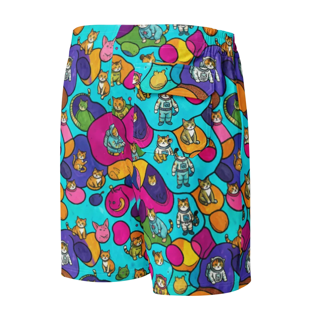 Starship Whiskers on Men's Board Shorts — Back