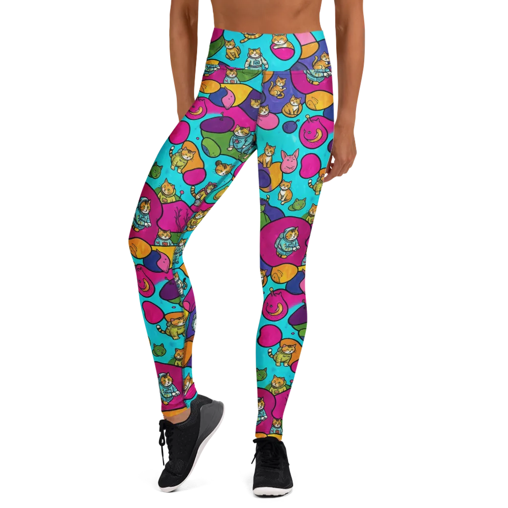 Starship Whiskers on Yoga Leggings — Front